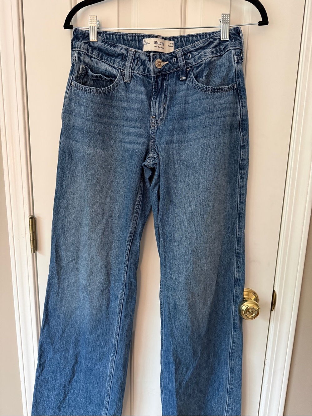 Hollister Women's Medium Blue Wide-Leg Jeans